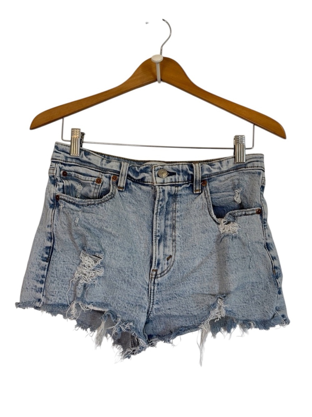Abercrombie and Fitch The Mom Short High Rise Denim Jean Shorts Size 28/6